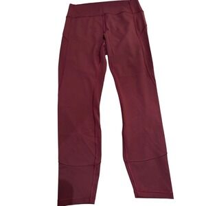 Lululemon Size 10 Burgundy Merlot‎ High Rise Athletic Full Length Leggings